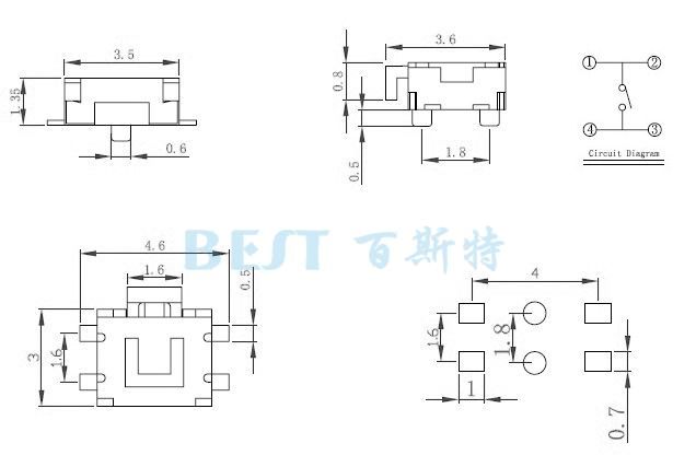 輕觸開關TS-1186E