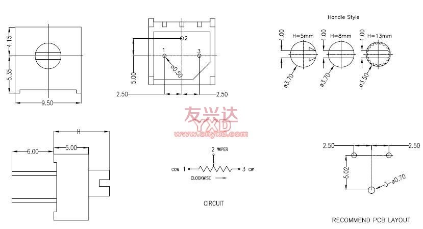 3386電位器_3386F_技術參數